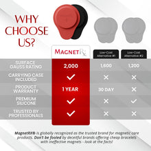 Load image into Gallery viewer, Biomagnetic Therapy Magnet Set — Neodymium &amp; Silicone (2 Large Magnets)