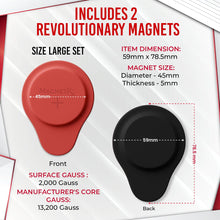 Load image into Gallery viewer, Biomagnetic Therapy Magnet Set — Neodymium &amp; Silicone (2 Large Magnets)