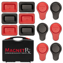 Load image into Gallery viewer, Biomagnetic Therapy Magnet Kit — Ferrite &amp; Leather (12 Mixed Units)