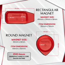 Load image into Gallery viewer, Biomagnetic Therapy Magnet Kit — Ferrite &amp; Leather (16 Small Mixed Units)
