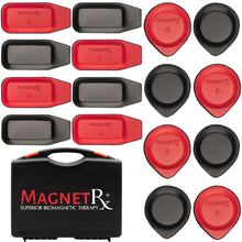 Load image into Gallery viewer, Biomagnetic Therapy Magnet Kit — Ferrite &amp; Leather (16 Small Mixed Units)