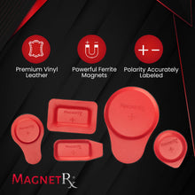 Load image into Gallery viewer, Biomagnetic Therapy Magnet Kit — Ferrite &amp; Leather (22 Mixed Units)