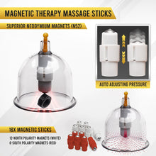 Load image into Gallery viewer, Professional Biomagnetic Cupping Therapy Set – 18 Massage Cups with Magnetic Therapy