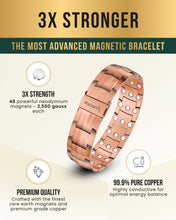 Load image into Gallery viewer, 3x Strength Copper Magnetic Bracelet for Men (Legacy)