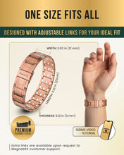 Load image into Gallery viewer, 3x Strength Copper Magnetic Bracelet for Men (Stealth)