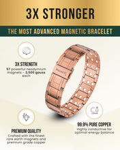 Load image into Gallery viewer, 3x Strength Copper Magnetic Bracelet for Men (Stealth)