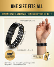 Load image into Gallery viewer, 3x Strength Titanium Magnetic Bracelet for Men (Black)