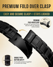 Load image into Gallery viewer, 3x Strength Titanium Magnetic Bracelet for Men (Black)