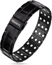 Load image into Gallery viewer, 3x Strength Titanium Magnetic Bracelet for Men (Black)