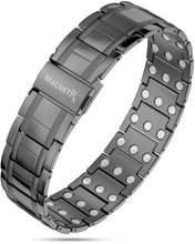 Load image into Gallery viewer, 3x Strength Titanium Magnetic Bracelet for Men (Gunmetal)