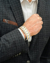 Load image into Gallery viewer, 3x Strength Titanium Magnetic Bracelet for Men (Silver &amp; Gold)