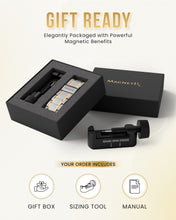 Load image into Gallery viewer, 3x Strength Titanium Magnetic Bracelet for Men (Silver &amp; Gold)