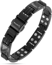Load image into Gallery viewer, Carbon Fiber Magnetic Bracelet for Men (Black)