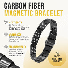 Load image into Gallery viewer, Carbon Fiber Magnetic Bracelet for Men (Black)