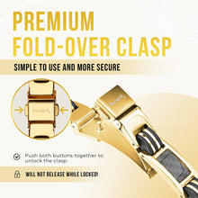 Load image into Gallery viewer, Carbon Fiber Magnetic Bracelet for Men (Gold)
