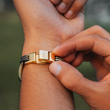 Load image into Gallery viewer, Carbon Fiber Magnetic Bracelet for Men (Gold)