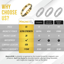 Load image into Gallery viewer, Carbon Fiber Magnetic Bracelet for Men (Gold)