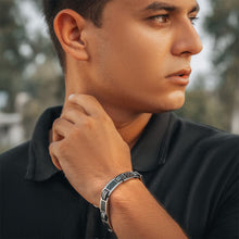 Load image into Gallery viewer, Carbon Fiber Magnetic Bracelet for Men (Silver)