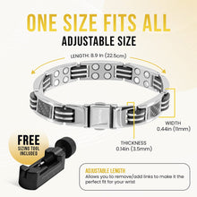 Load image into Gallery viewer, Carbon Fiber Magnetic Bracelet for Men (Silver)