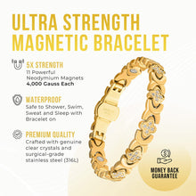 Load image into Gallery viewer, Clover Magnetic Bracelet for Women (Gold)