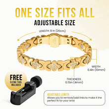 Load image into Gallery viewer, Clover Magnetic Bracelet for Women (Gold)