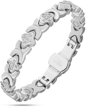 Load image into Gallery viewer, Clover Magnetic Bracelet for Women (Silver)