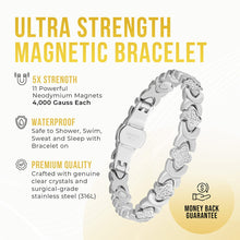 Load image into Gallery viewer, Clover Magnetic Bracelet for Women (Silver)