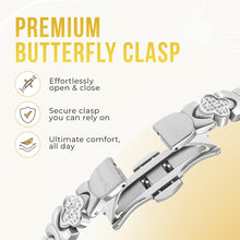 Load image into Gallery viewer, Clover Magnetic Bracelet for Women (Silver)