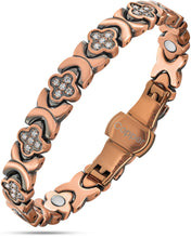 Load image into Gallery viewer, Copper Clover Magnetic Bracelet for Women