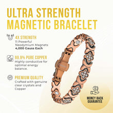 Load image into Gallery viewer, Copper Clover Magnetic Bracelet for Women