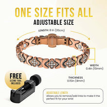 Load image into Gallery viewer, Copper Clover Magnetic Bracelet for Women