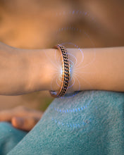 Load image into Gallery viewer, Curb Chain Inlay Copper Cuff Magnetic Therapy Bracelet for Men &amp; Women