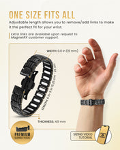 Load image into Gallery viewer, EllipseMAX Magnetic Bracelet for Men (Black)