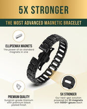 Load image into Gallery viewer, EllipseMAX Magnetic Bracelet for Men (Black)