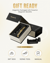 Load image into Gallery viewer, EllipseMAX Magnetic Bracelet for Men (Black &amp; Gold)
