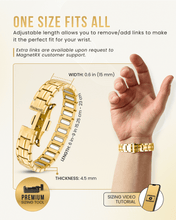 Load image into Gallery viewer, EllipseMAX Magnetic Bracelet for Men (Gold)
