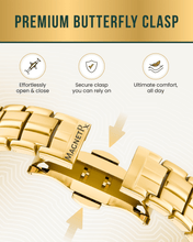 Load image into Gallery viewer, EllipseMAX Magnetic Bracelet for Men (Gold)