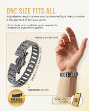 Load image into Gallery viewer, EllipseMAX Magnetic Bracelet for Men (Gunmetal)