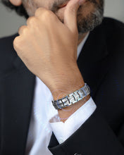 Load image into Gallery viewer, EllipseMAX Magnetic Bracelet for Men (Silver)