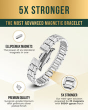 Load image into Gallery viewer, EllipseMAX Magnetic Bracelet for Men (Silver)