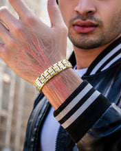 Load image into Gallery viewer, EllipseMAX Magnetic Bracelet for Men (Silver &amp; Gold)
