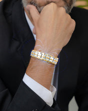 Load image into Gallery viewer, EllipseMAX Magnetic Bracelet for Men (Silver &amp; Gold)