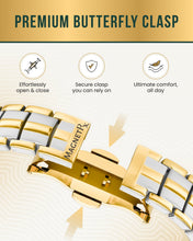 Load image into Gallery viewer, EllipseMAX Magnetic Bracelet for Men (Silver &amp; Gold)