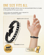Load image into Gallery viewer, EllipseMAX Magnetic Bracelet for Women (Black)