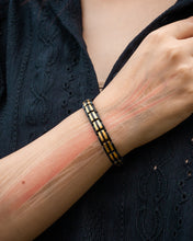 Load image into Gallery viewer, EllipseMAX Magnetic Bracelet for Women (Black &amp; Gold)