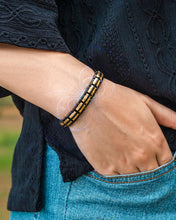 Load image into Gallery viewer, EllipseMAX Magnetic Bracelet for Women (Black &amp; Gold)