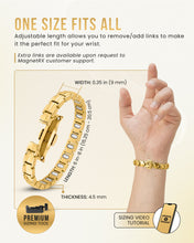 Load image into Gallery viewer, EllipseMAX Magnetic Bracelet for Women (Gold)