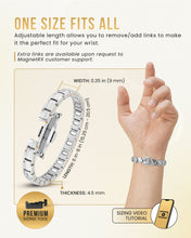 Load image into Gallery viewer, EllipseMAX Magnetic Bracelet for Women (Silver)