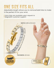 Load image into Gallery viewer, EllipseMAX Magnetic Bracelet for Women (Silver &amp; Gold)