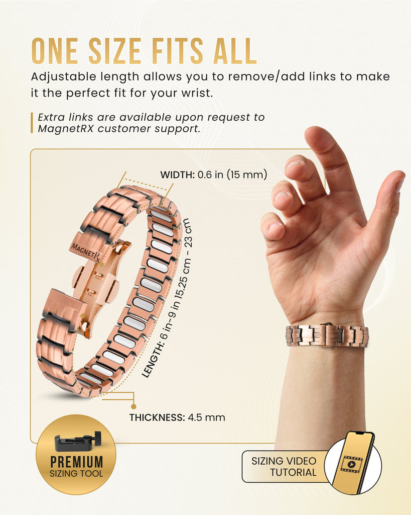 EllipseMAX Magnetic Copper Bracelet for Men